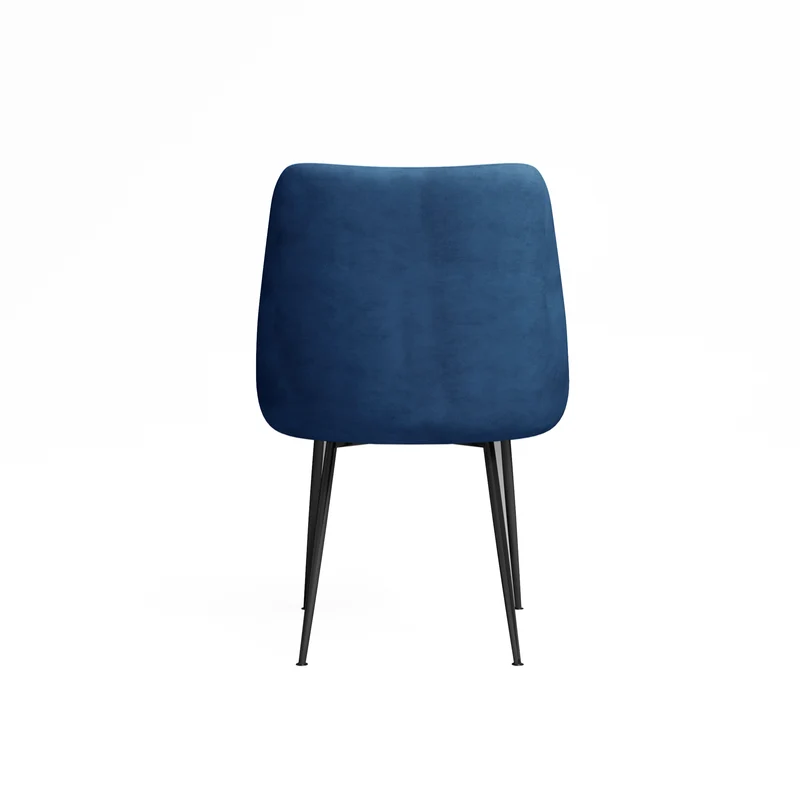 Chaise RAKEL Tissu tramé toucher doux pieds noirs