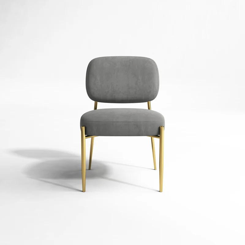Set de 2 chaises PIA Velours pieds dorés