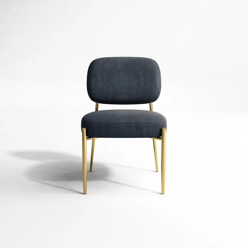 Set de 2 chaises PIA Velours pieds dorés