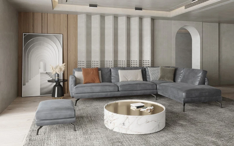 Canapé grand angle droit UNIC Velours