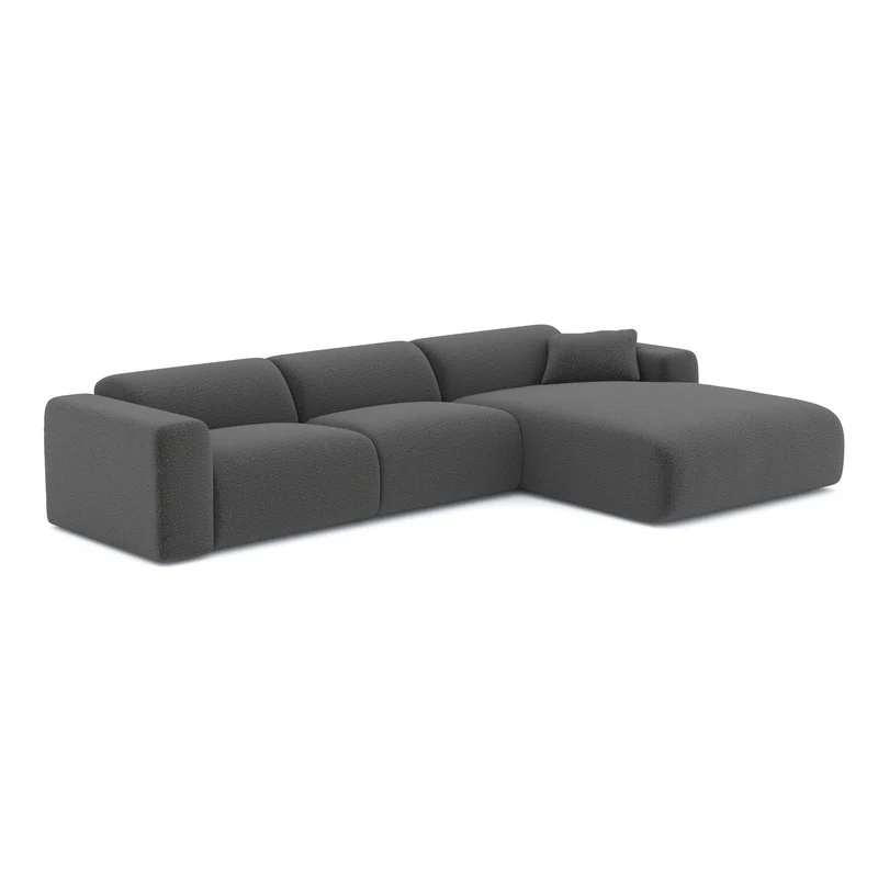 Canapé grand angle droit MYRA Bouclette