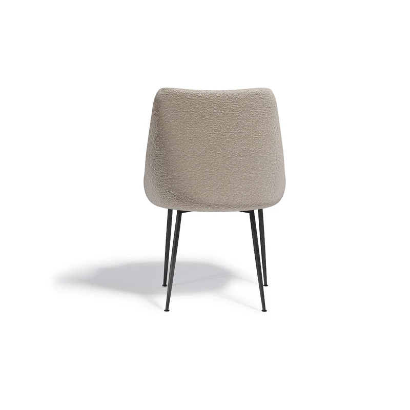 Set de 2 chaises RAKEL Bouclette pieds noirs