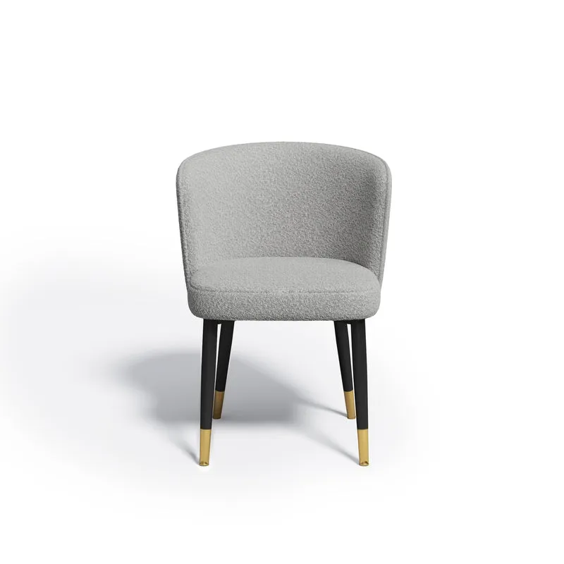 Set de 2 chaises NILS Bouclette pieds bicolores
