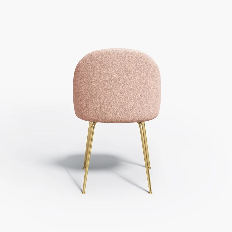 Set de 2 chaises ELLA Bouclette pieds dorés