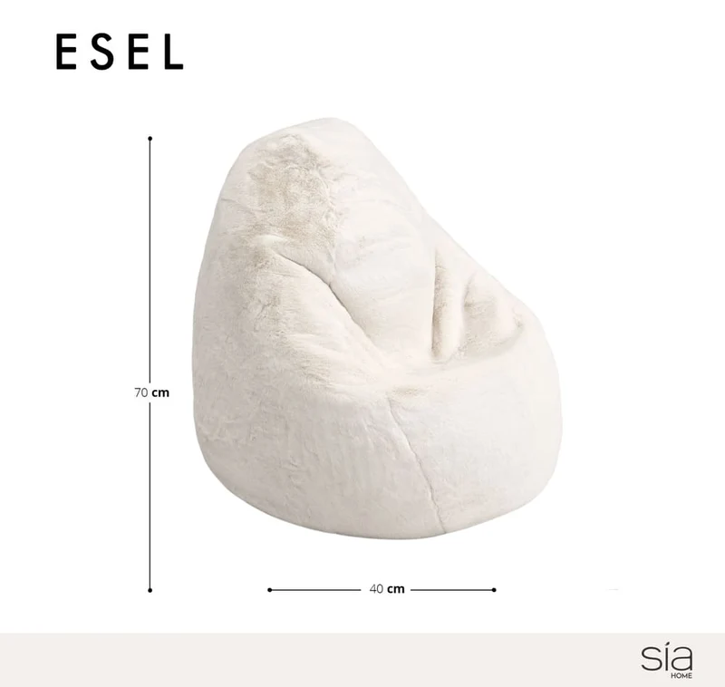 Pouf Esel Fausse fourrure