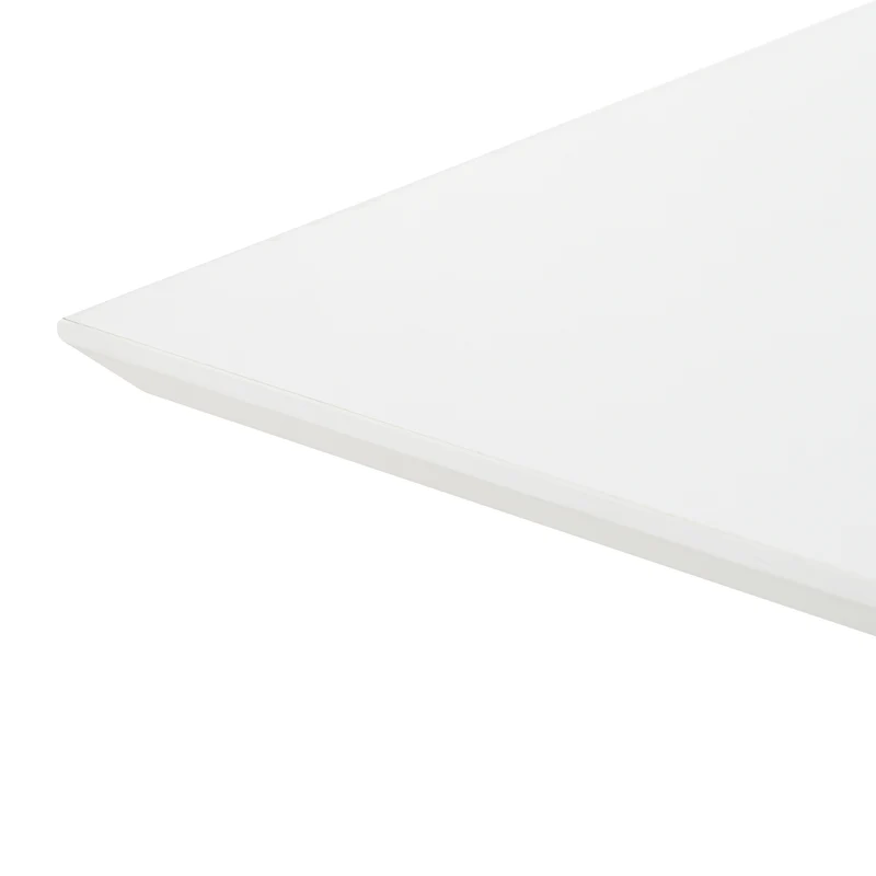 Table basse blanche brillante forme V avec éclairage LED100x50cm OVERWINTER