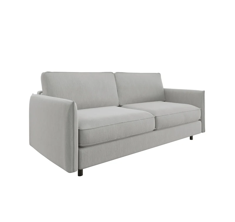 Canapé convertible express ISAKA Tissu tramé - Matelas Dunlopillo 140cm