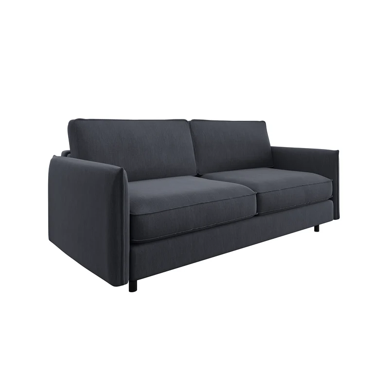 Canapé convertible express ISAKA Tissu tramé - Matelas Dunlopillo 140cm
