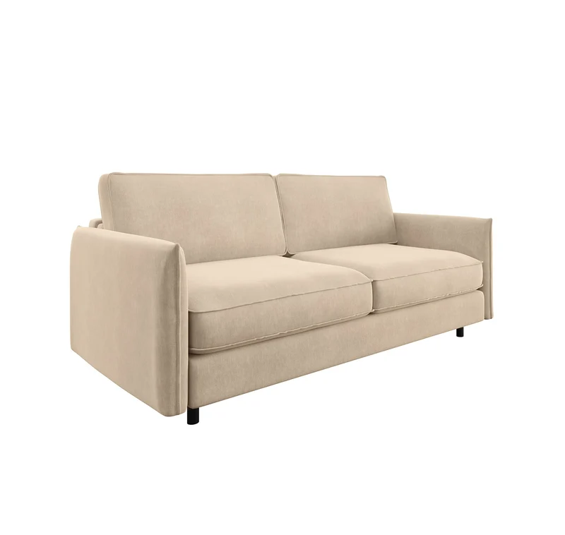 Canapé convertible express ISAKA Velours - Matelas Dunlopillo 160cm