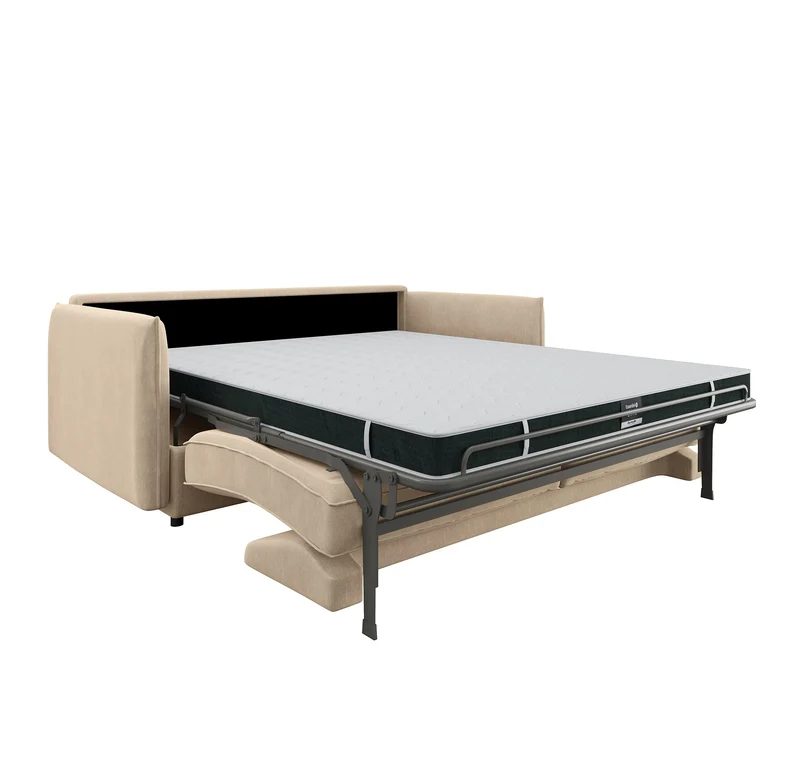 Canapé convertible express ISAKA Velours - Matelas Dunlopillo 160cm