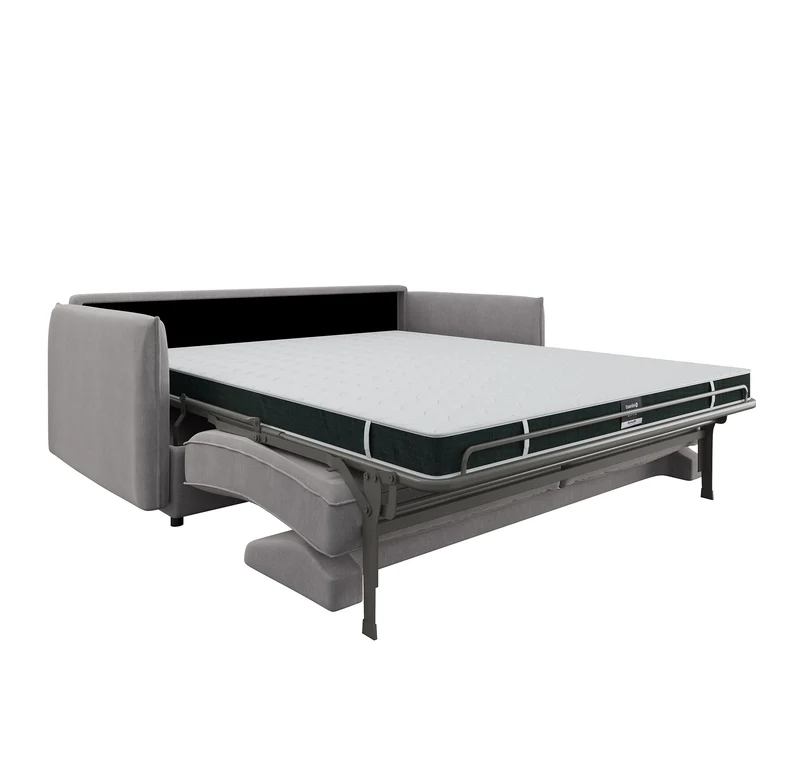 Canapé convertible express ISAKA Velours - Matelas Dunlopillo 160cm