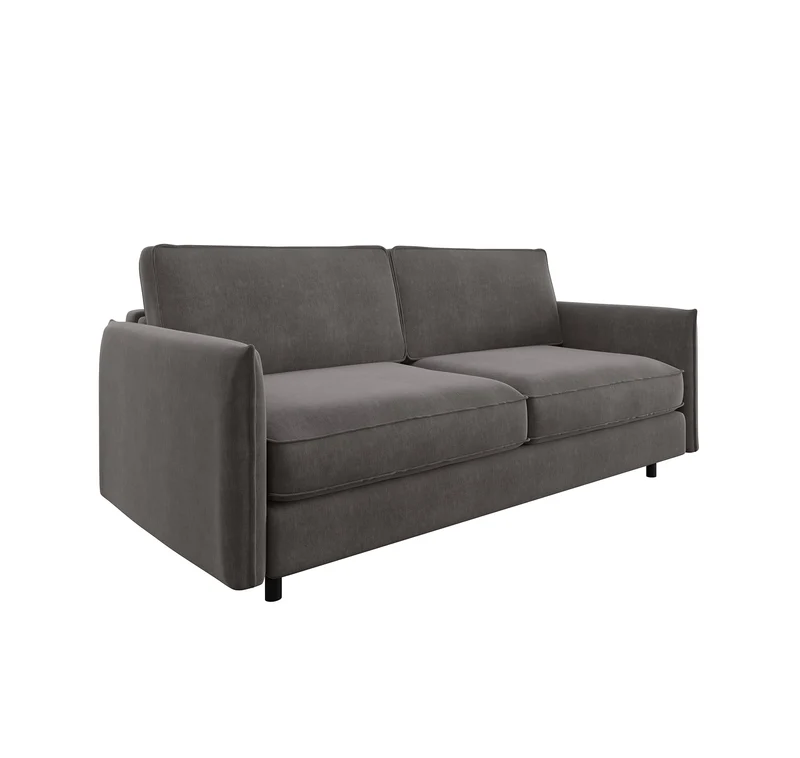 Canapé convertible express ISAKA Velours - Matelas Dunlopillo 160cm