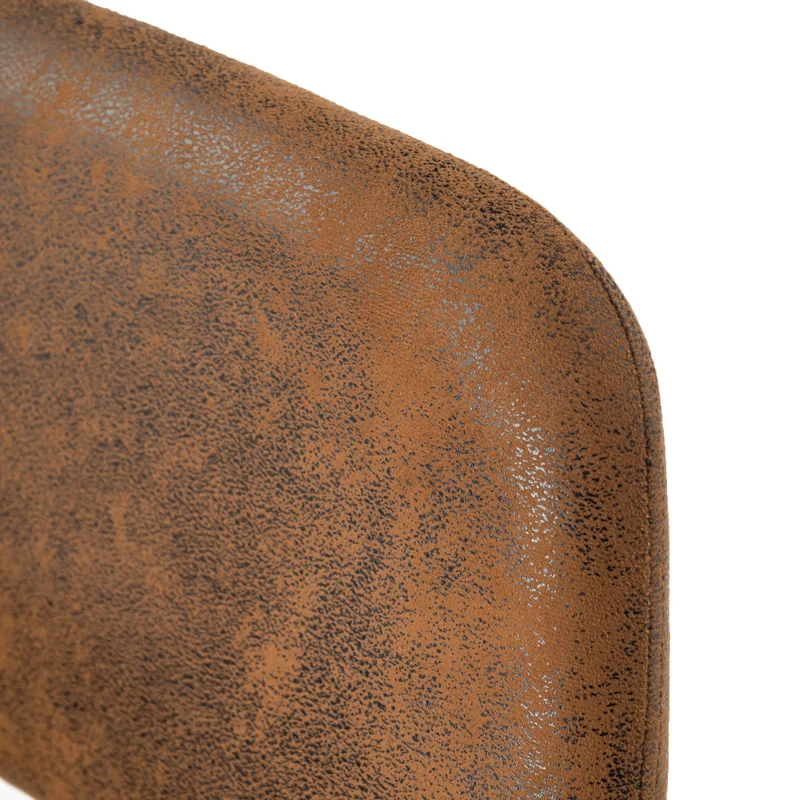 Lot de 2 chaises de salle à manger vintage pivotant tissu suède marron CALIFORNIA KD SUEDE BROWN SWIVEL