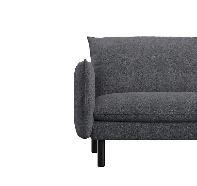 Canapé d'angle gauche ISAK Tissu bouclé