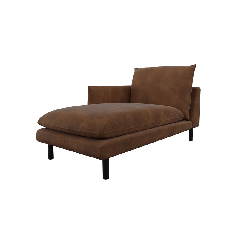 Méridienne gauche ISAK Tissu effet cuir vintage