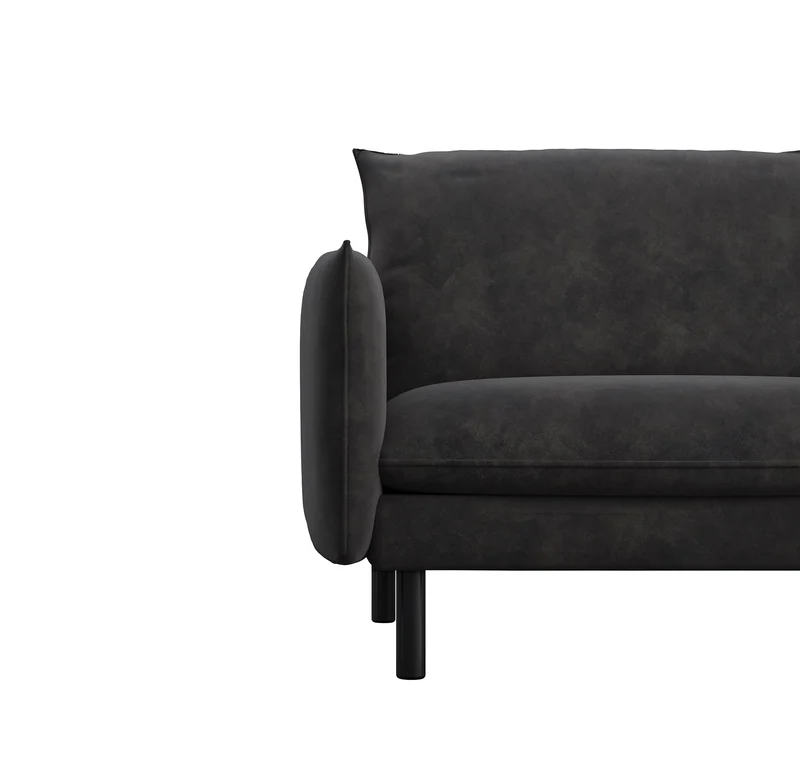 Canapé grand angle gauche ISAK Tissu effet cuir vintage