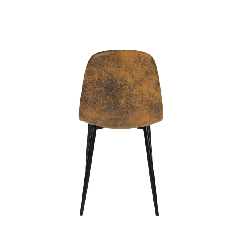Lot de 4 chaises de salle à manger scandinaves vintage suede marron rétro CHARLTON SUEDE BROWN