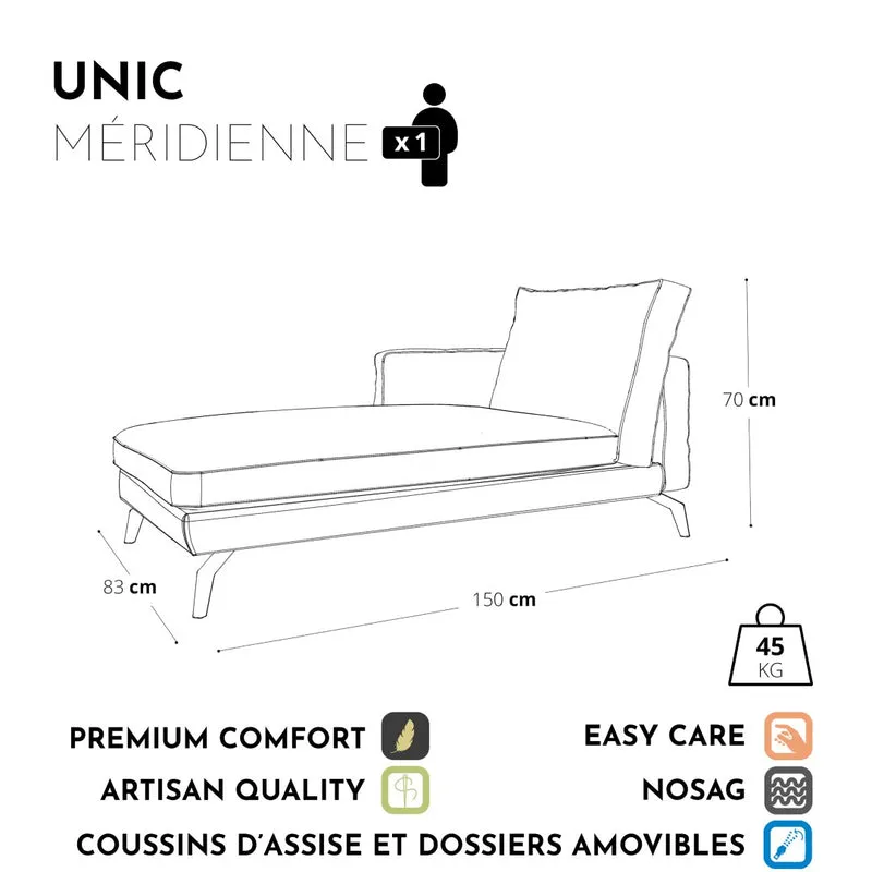 Méridienne gauche UNIC Velours