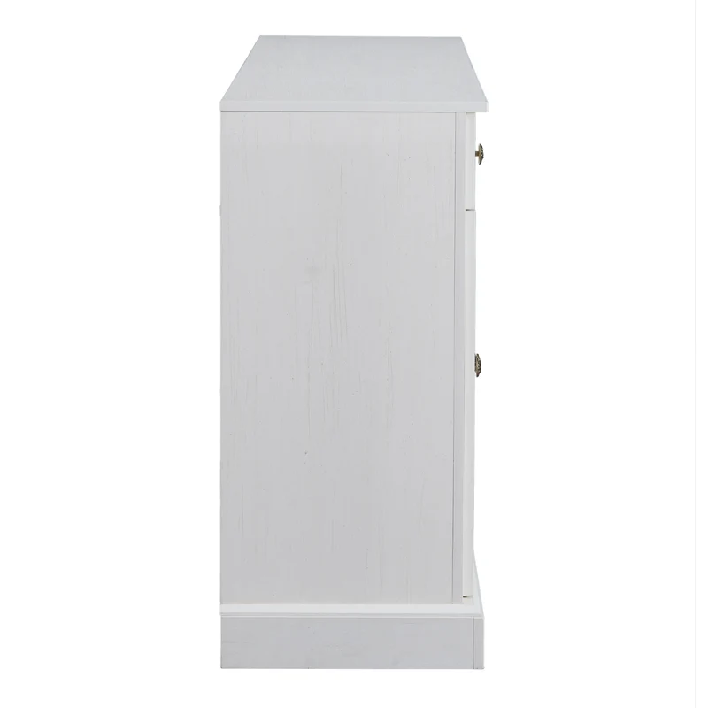 Grand buffet blanc moderne avec 4 portes et 2 tiroirs BHONPHAIT