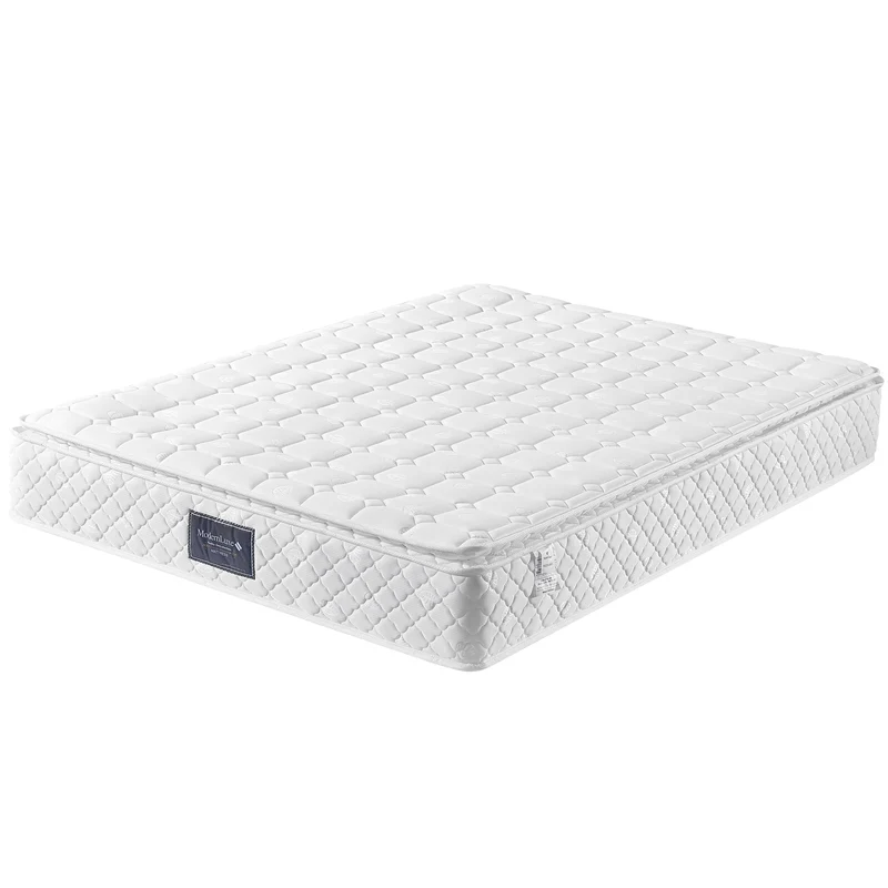 Ensemble lit double rembourré en lin gris 140x200 avec sommier à lattes et matelas à ressorts PERISTOM
