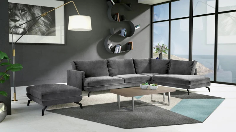 Canapé grand angle droit UNIC Velours