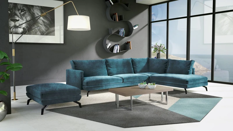 Canapé grand angle droit UNIC Velours