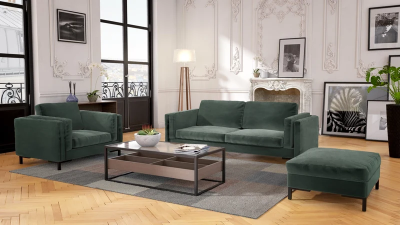 Pouf ANDERSON Velours