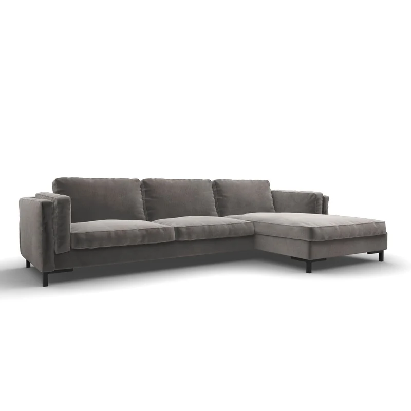 Canapé d'angle droit ANDERSON Velours