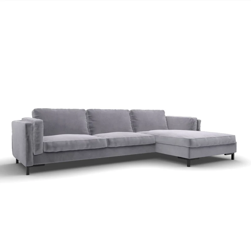 Canapé d'angle droit ANDERSON Velours