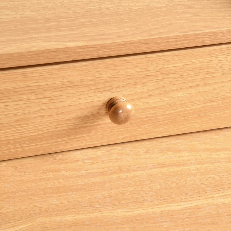 Bureau classique en bois, avec tiroirs et rangements DEVAKI LIGHT WOOD