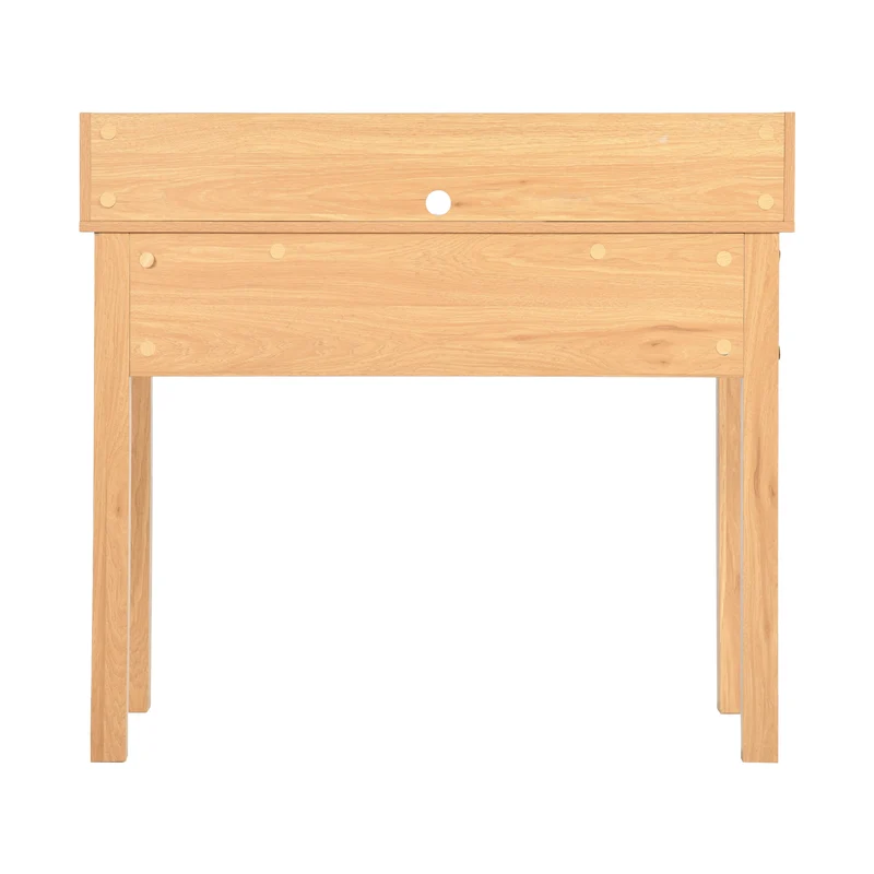 Bureau classique en bois, avec tiroirs et rangements DEVAKI LIGHT WOOD
