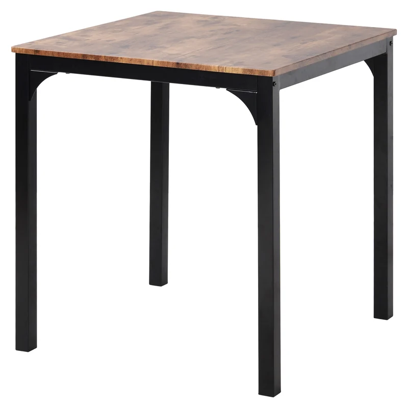 Ensemble table et 2 chaises de salle à manger style indus pour balcon ou salle à manger ou salon marron vintage FILZAIR