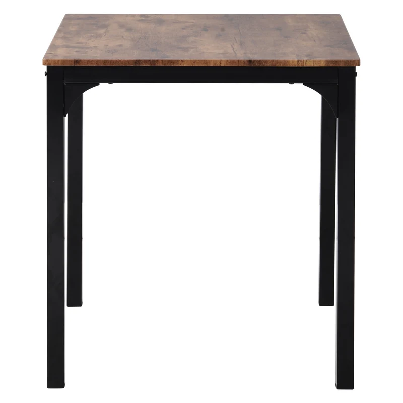 Ensemble table et 2 chaises de salle à manger style indus pour balcon ou salle à manger ou salon marron vintage FILZAIR