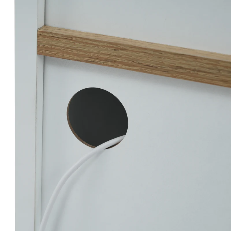 Table de bar extensible rotative moderne blanc avec rangement et bande lumineuse LED THRUTELS WHITE