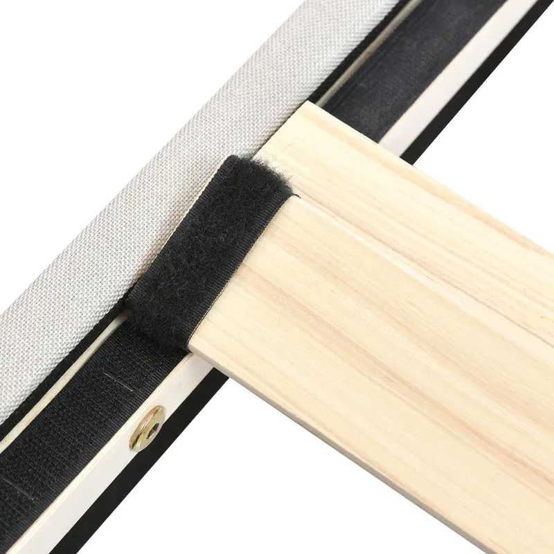 Lit rembourré en lin gris-beige cadre lit double King 140x200cm EGMOID QUEEN