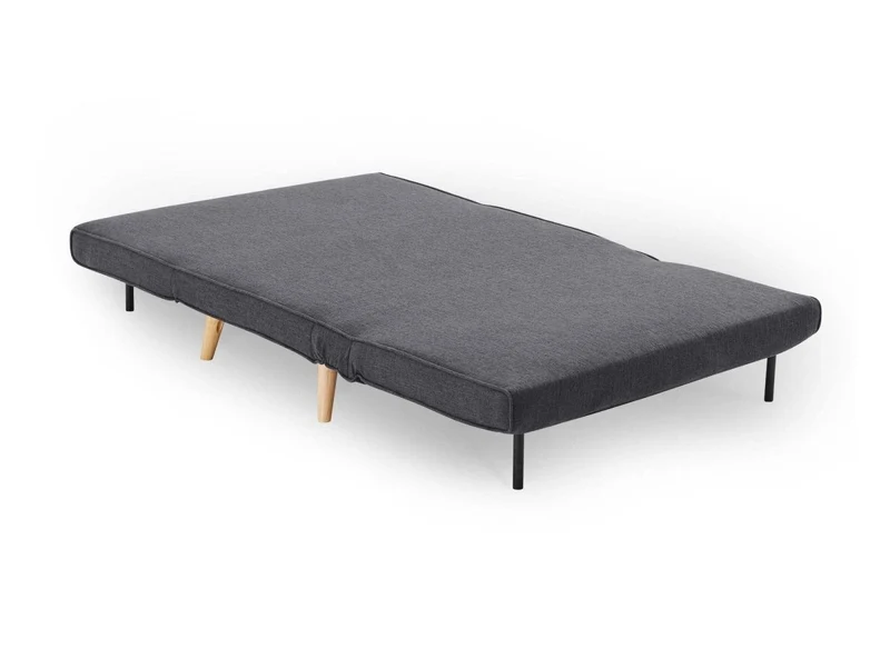 Canapé clic clac 2 places en tissu gris TONKA