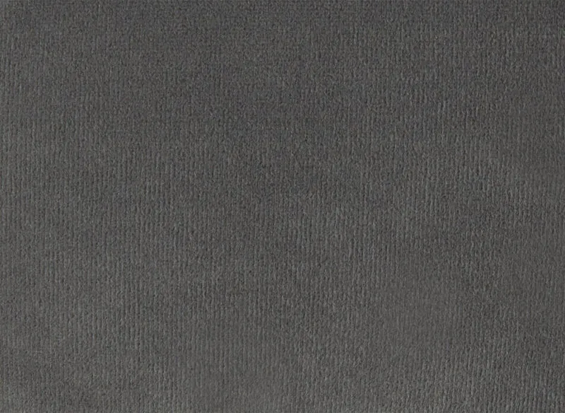 Canapé fixe 3 places capitonné chesterfield velours gris CARMEN