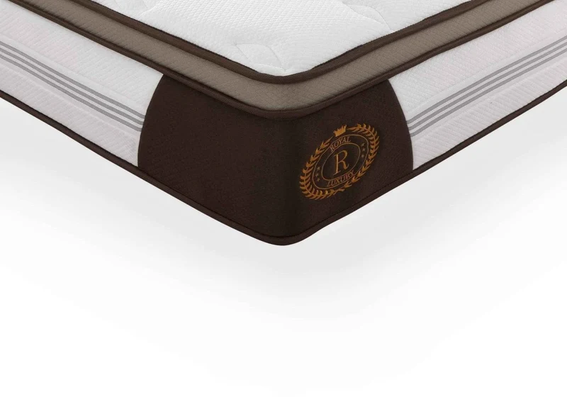 Matelas hybride ROYAL LUX 140 x 190 cm ressorts ensachés et mémoire de forme épaisseur 31 cm