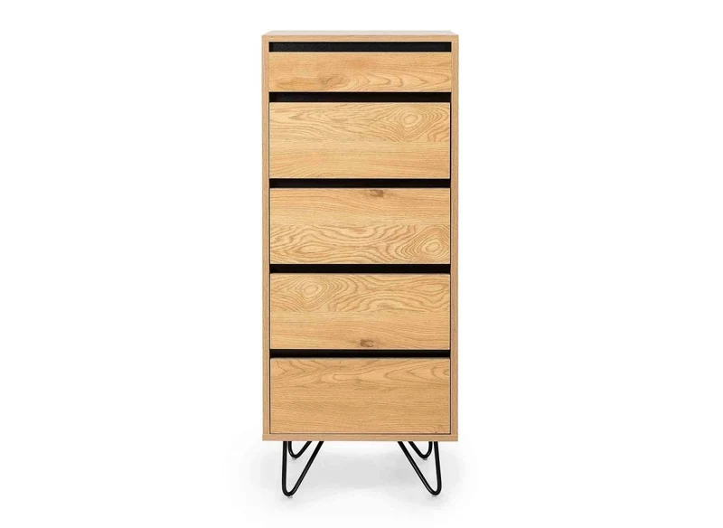 Commode en bois 4 tiroirs avec coiffeuse intégrée DARINA