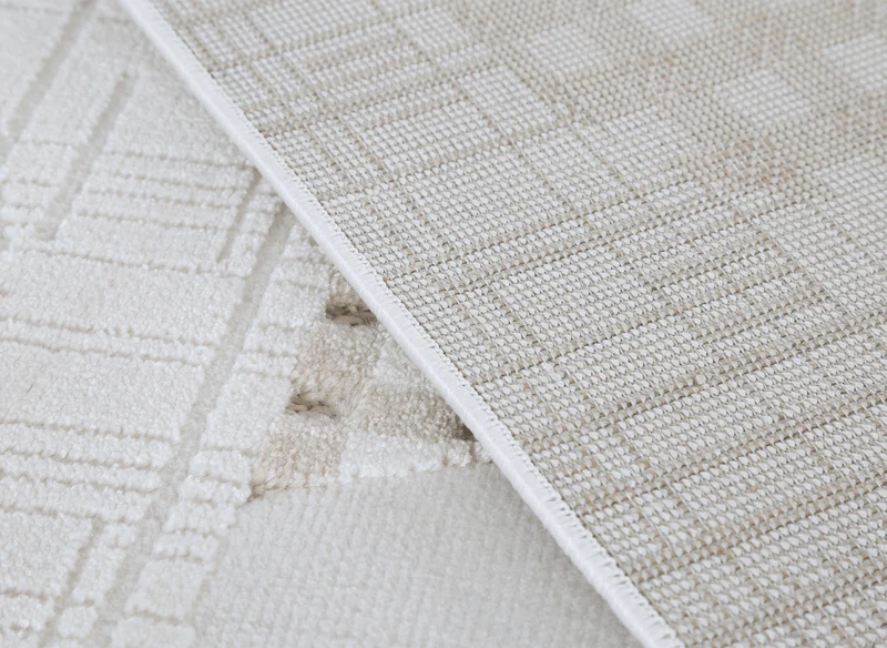 Tapis beige à motifs 160 x 230 cm BRUME