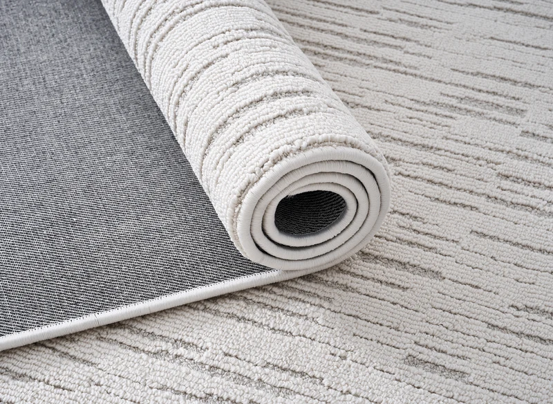 Tapis gris à motifs 160 x 230 cm BRIDGE