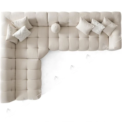 Canapé d’angle – Tissu laine bouclée ou velours - 315 cm – Big Carmen