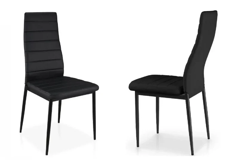 Table extensible 6 chaises noir - Fly