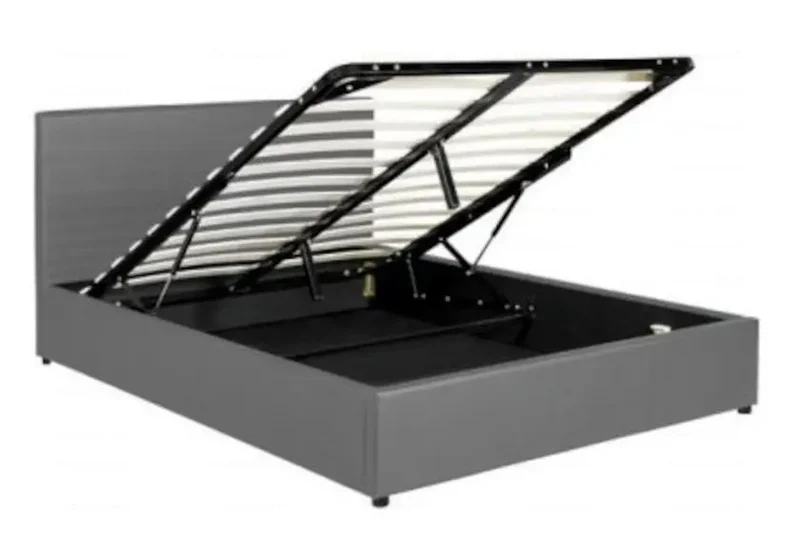 Lit coffre rangement gris - Dona