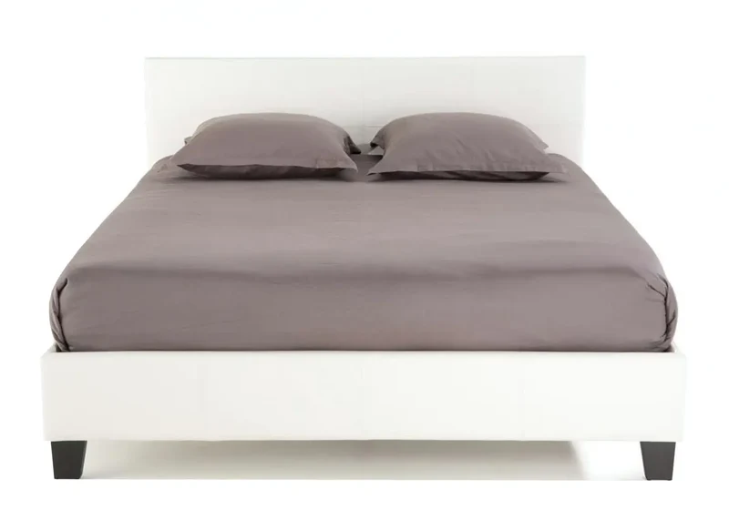 Lit double simili blanc - Soft