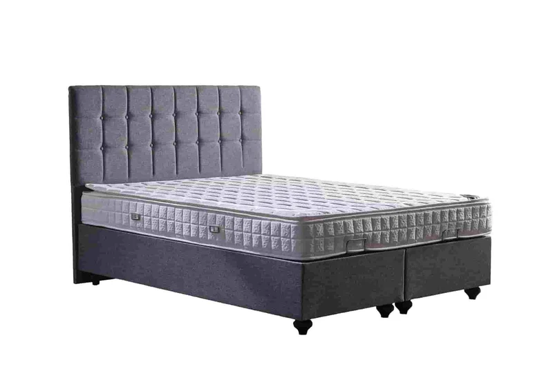 Tête de lit matelassé gris STAR