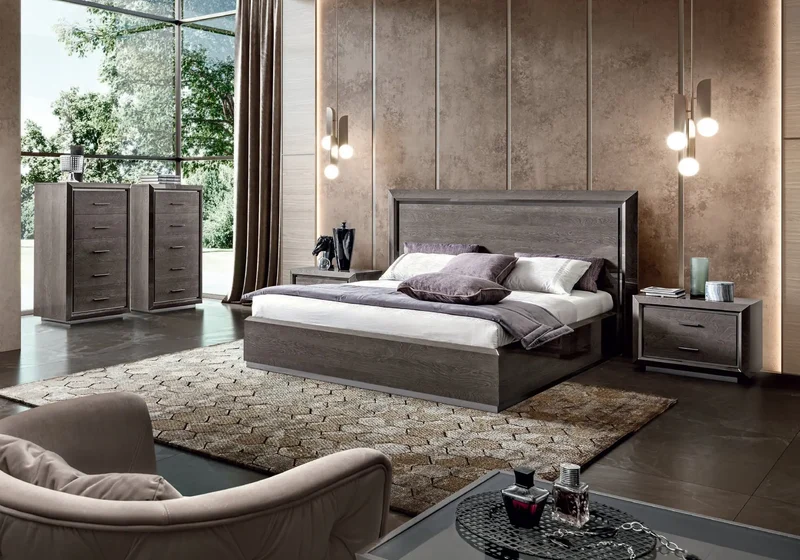 Chambre complète bouleau argenté PURA
