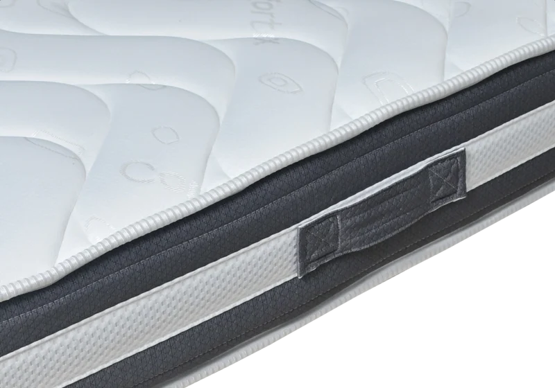 Matelas mousse confort aéré 20 cm - Perle