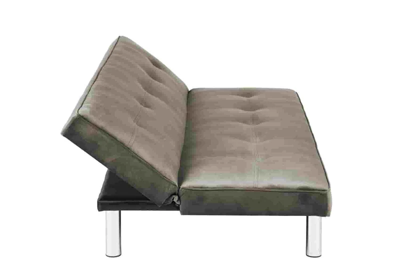 Banc convertible taupe chromé - Antha