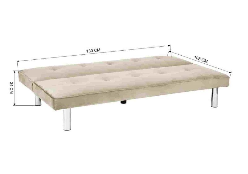Banc convertible latte chromé - Antha